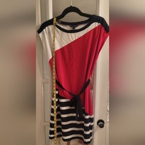 Tommy Hilfiger  Red white and blue dress  knee length or just below,depending on
